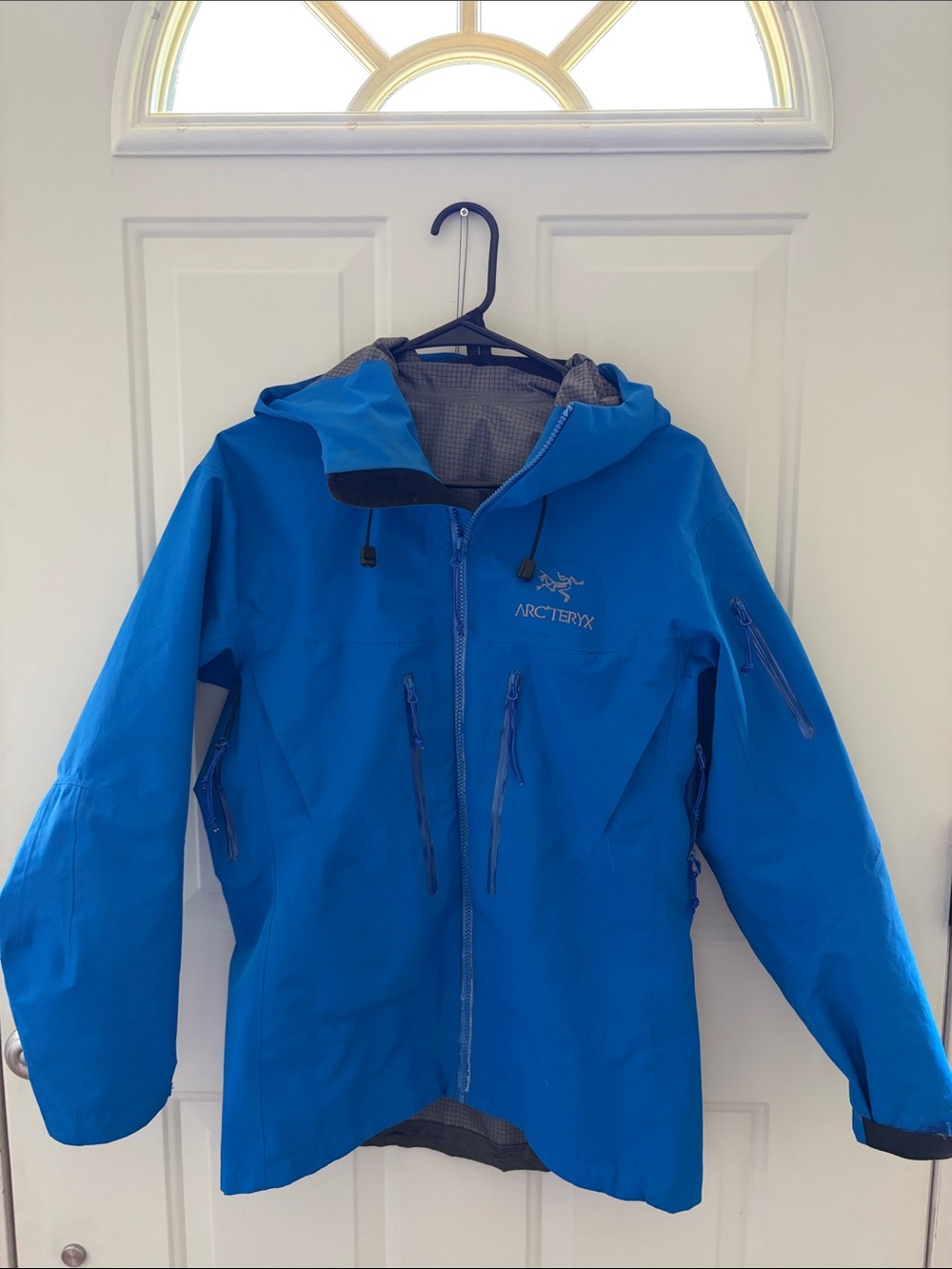 Arc'teryx Women’s Bright Blue Waterproof Hooded Shell Jacket
